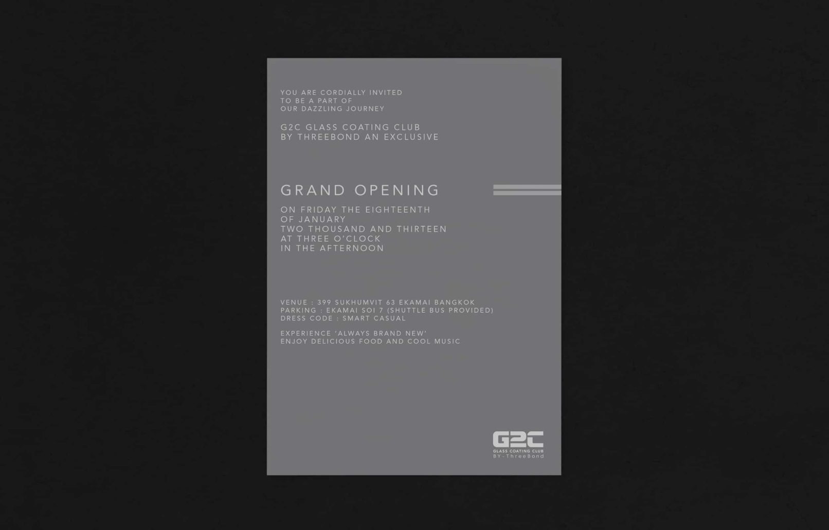G2C Invitation card
