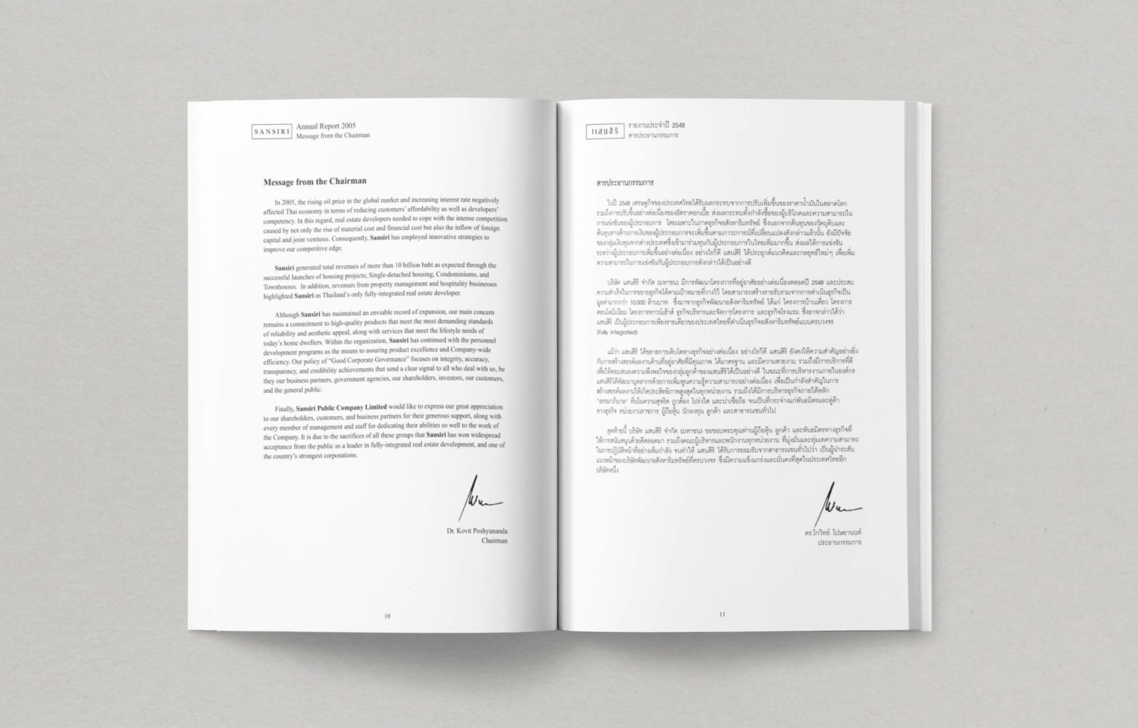 Sansiri Annual report 2005